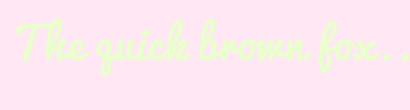 Image with Font Color E9FFCC and Background Color FFE7F3